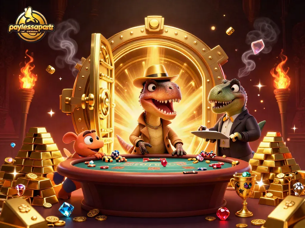 Engage with paylessapartments players at a blackjack table, featuring vibrant casino characters and rich visual elements.